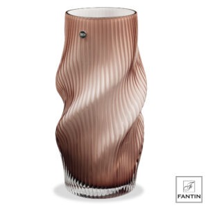 VASO VETRO TORCIGLIONE ROSACM. Ø11,5 X H30
