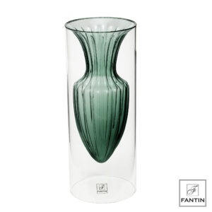 VASO VETRO ANFORA PETROLIO CM. Ø14 X H35