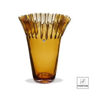 VASO VETRO COROLLA AMBRA CM. Ø23XH29,5