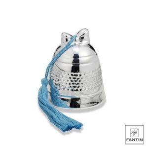 CAMPANA CARILLON CON FIOCCOAZZURRO CM. Ø9XH10,5