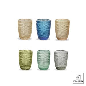 SET 6 BICCHIERI LIQUORE COLORATI VETRO 100 ml