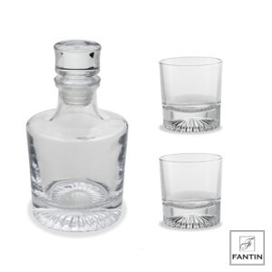 SET BOTTIGLIA E 2 BICCHIERIVETRO 750ml - 310ml