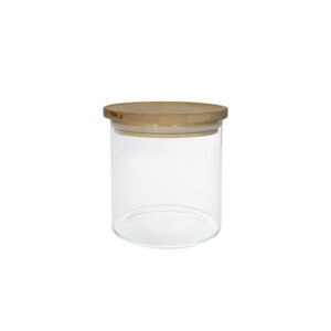 BARATTOLO VETRO BOROSILICATO C/COPERCHIO BAMBOO 500ML