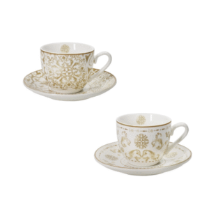 TAZZINA CAFFE EXCALIBUR SET 2PZ NEW BONE CHINA