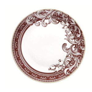 PIATTO PORTATA ROYAL RED PORCELLANA (interno bianco)