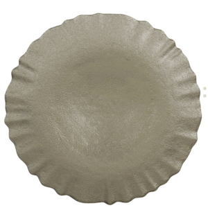 PIATTO LUREX CHAMPAGNE CM 32 VETRO