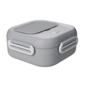 LUNCH BOX C/POSATA DUE IN UNO TORTORA INOX/PP/SILICONE