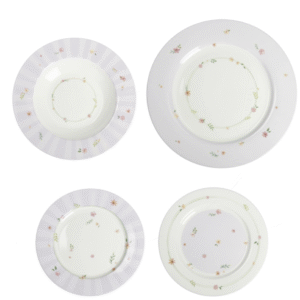 TAVOLA 18 PZ POLLINE LILLA NEW BONE CHINA