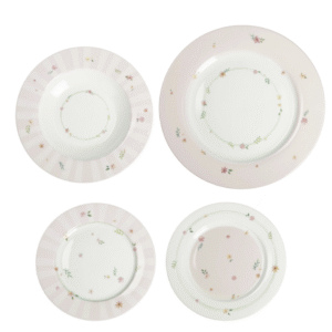 TAVOLA 18 PZ POLLINE ROSA NEW BONE CHINA