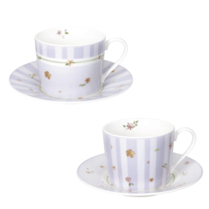 TAZZA THE POLLINE LILLA SET 2 PZ NEW BONE CHINA