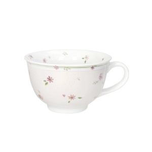 TAZZA COLAZIONE POLLINE ROSA PORCELLANA