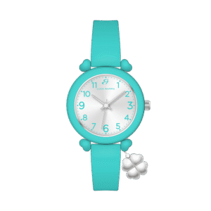 OROLOGIO DONNA ACQUAMARINA CON CHARM QUADRIFOGLIO