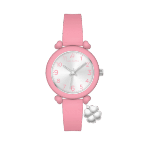 OROLOGIO DONNA ROSA CON CHARM QUADRIFOGLIO