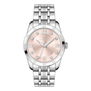 OROLOGIO DONNA IN ACCIAIO CON QUADRANTE ROSA