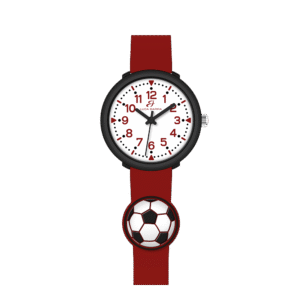 OROLOGIO BAMBINO ROSSO CON PALLONE