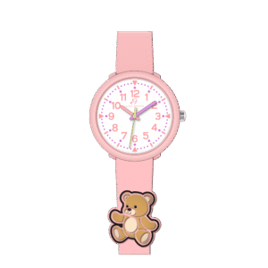 OROLOGIO BAMBINA ROSA CON ORSETTO