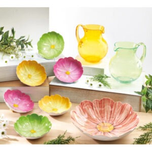 CIOTOLA FIORE COLORI ASSORTITI SET 6 PZ MELAMINA