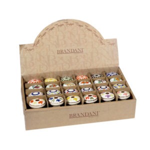 TAPPO DECORI E COLORI ASSORTITI CERAMICA/SUGHERO DISPLAY 24 PZ