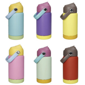 THERMOS FUNNY COLORI ASSORTITI INOX/SILICONE DISPLAY 6 PZ