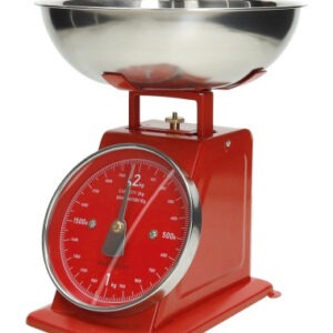 BILANCIA VINTAGE ROSSO OPACO INOX