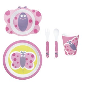 SET BABY 5 PZ FARFALLA MELAMINA