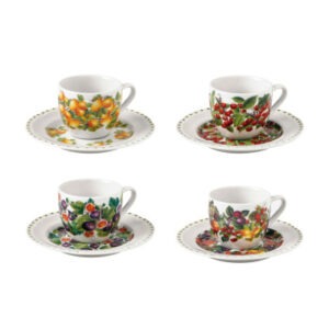 TAZZINA CAFFE LE PRIMIZIE SET 4 PZ PORCELLANA