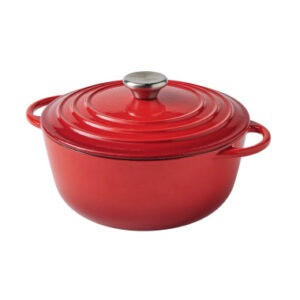 CASSERUOLA COCOTTE ROSSA GHISA SMALTATA 3 LT
