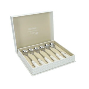 CUCCHIAINO RICCIOLI DI FATA SET 6 PZ INOX C/MANICO CERAMICA