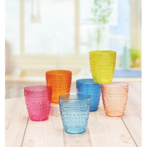 BICCHIERI BRIO SET 6 PZ COLORI ASSORTITI PLASTICA SAN