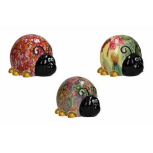 SALVADANAIO COCCINELLA DECORI ASSORTITI DOLOMITE