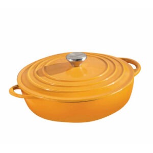 CASSERUOLA BASSA GIALLO GHISA SMALTATA 5LT