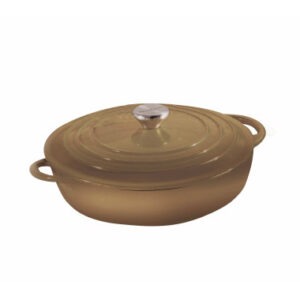 CASSERUOLA BASSA TORTORA GHISA SMALTATA 5LT