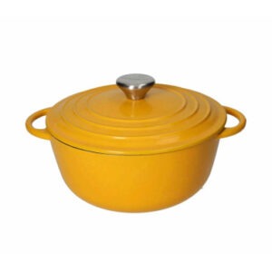 CASSERUOLA COCOTTE GIALLA GHISA SMALTATA 4 LT
