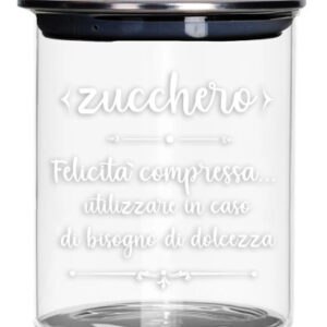 BARATTOLO SALE VETRO C/TAPPO METAL