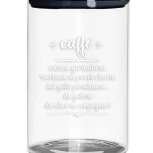 BARATTOLO CAFFE VETRO C/TAPPO METAL