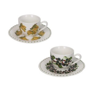 TAZZINA CAFFE LE PRIMIZIE FRESH FRUITS SET 2 PZ PORCELLANA