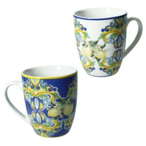 MUG CITRUS BLU SET 2 PZ PORCELLANA