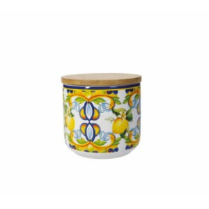 BARATTOLO CITRUS C/TAPPO ERMETICO NEW BONE CHINA/BAMBOO