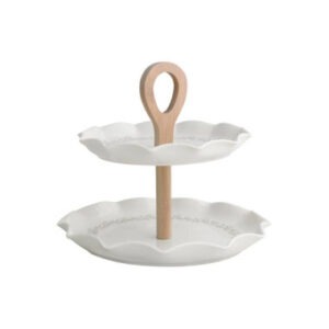 ALZATA RICCIOLI DI FATA PORCELLANA/BAMBOO NATURALE