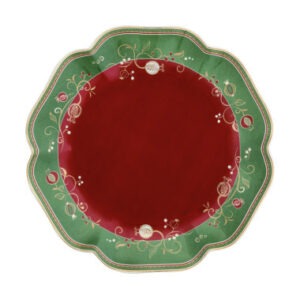 PIATTO PORTATA TEMPO DI FESTA PORCELLANA (VERDE)