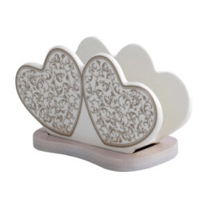 PORTATOVAGLIOLI RICCIOLI DI FATA PORCELLANA C/SUP BAM NAT