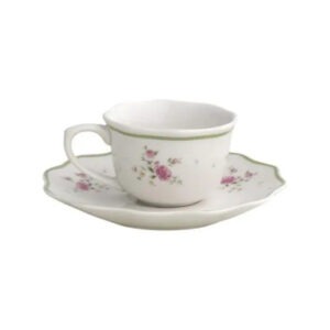 TAZZINA CAFFE NONNA ROSA SET 2 PZ PORCELLANA
