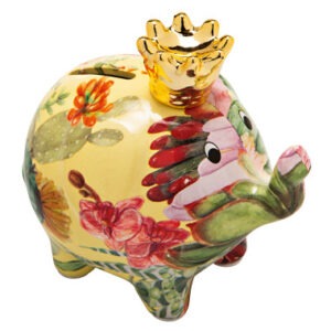 SALVADANAIO ELEFANTE DECORI ASSORTITI DOLOMITE