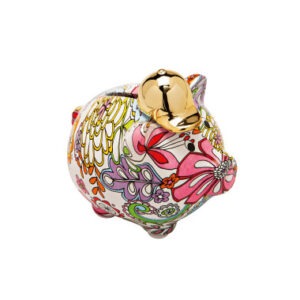 SALVADANAIO PORCELLINO DECORI ASSORTITI DOLOMITE