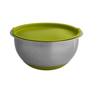 CONTENITORE BOMBETTA C/BASE E TAPPO VERDE INOX/SILICONE/PP