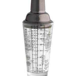 COCKTAIL SET C/ACCESSORI SET 5 PZ INOX/VETRO