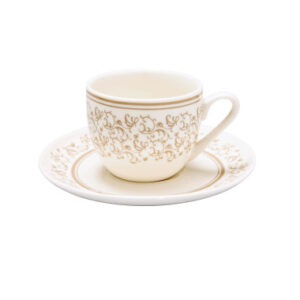 TAZZINA CAFFE RICCIOLI DI FATASET 2 PZ PORCELLANA