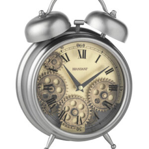 OROLOGIO DA TAVOLO C/MECCANISMO A VISTA METAL/VETRO