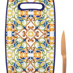 TAGLIERE MEDICEA PP C/COLTELLO ROSE GOLD INOX