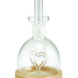 OLIERA LOVE VETRO CON BASE BAMBOO NATURALE